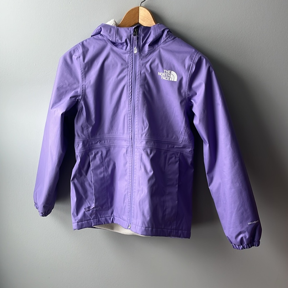 The North Face girls spring coat purple size 10-12